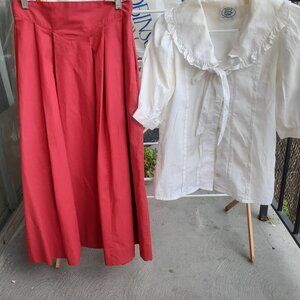 Laura Ashley Skirt & Blouse